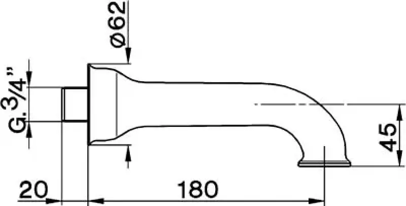 Cisal Arcana Kerámia Kifolyó Króm 180mm R00024121